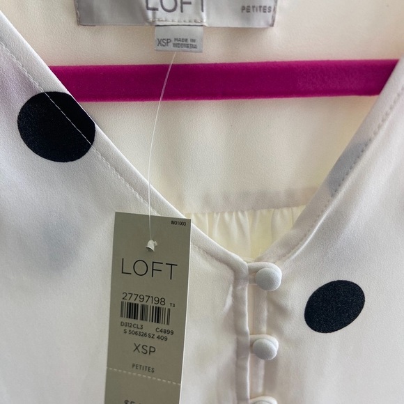 LOFT Petite polka dot blouse - Picture 3 of 3